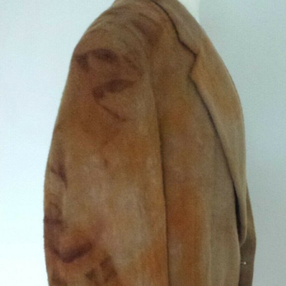 Vintage Cashmerel Wool jacket suit coat blazer brown gray camel 42 44 large XL - Picture 10 of 12